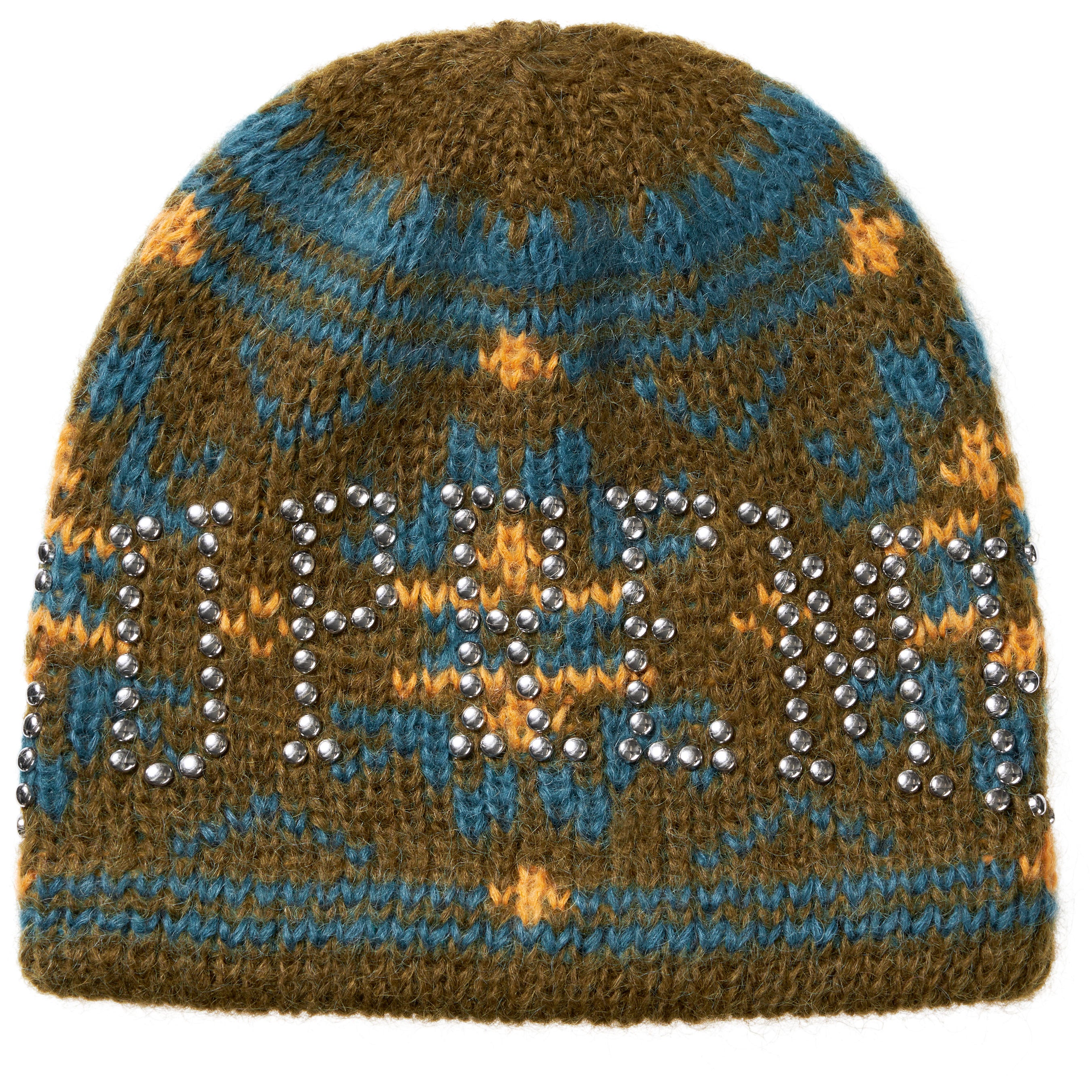 Studded Fair Isle Beanie