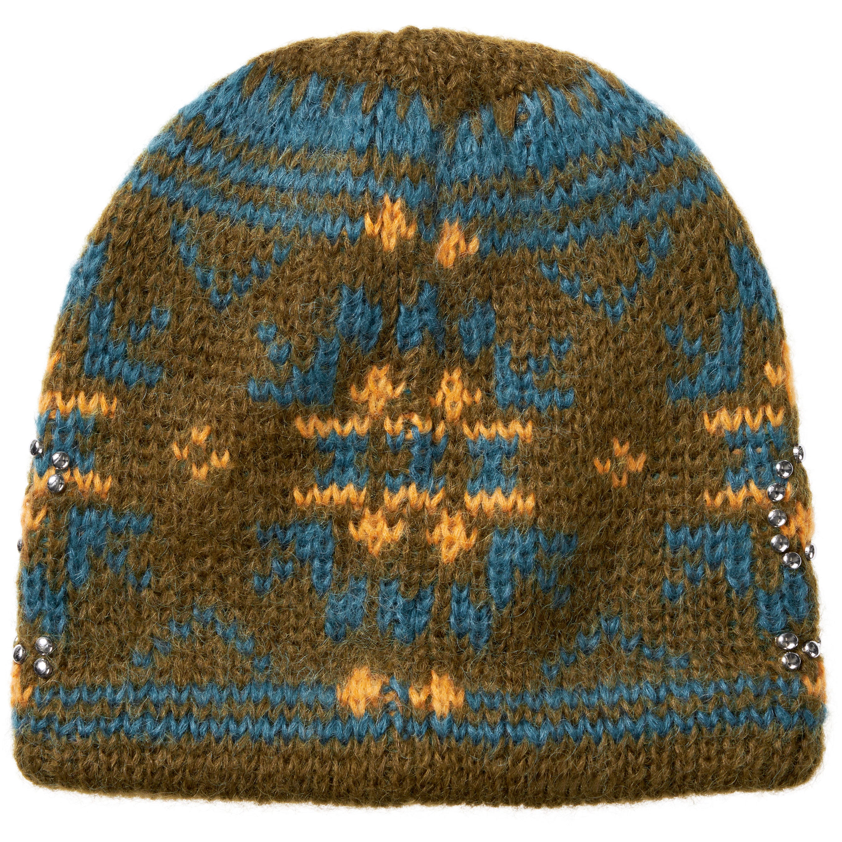 Studded Fair Isle Beanie