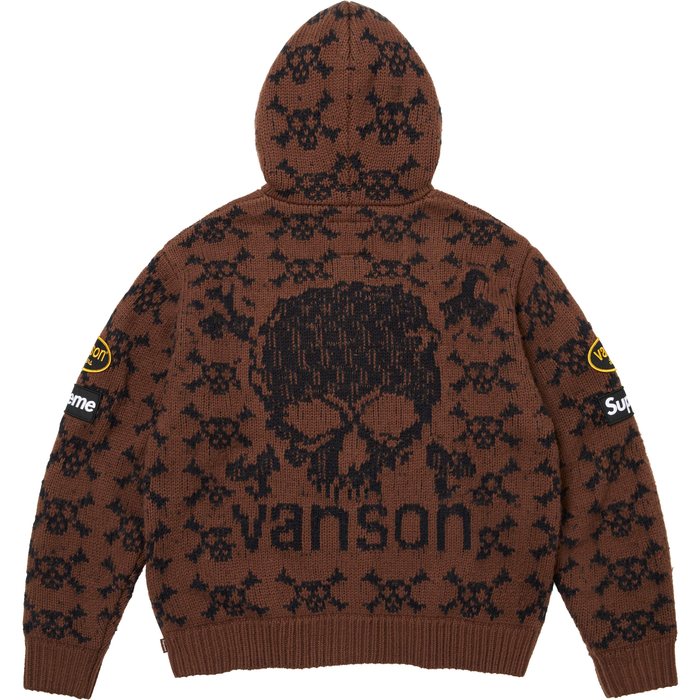 Supreme®/Vanson Leathers® Skull Zip Up Hooded Sweater