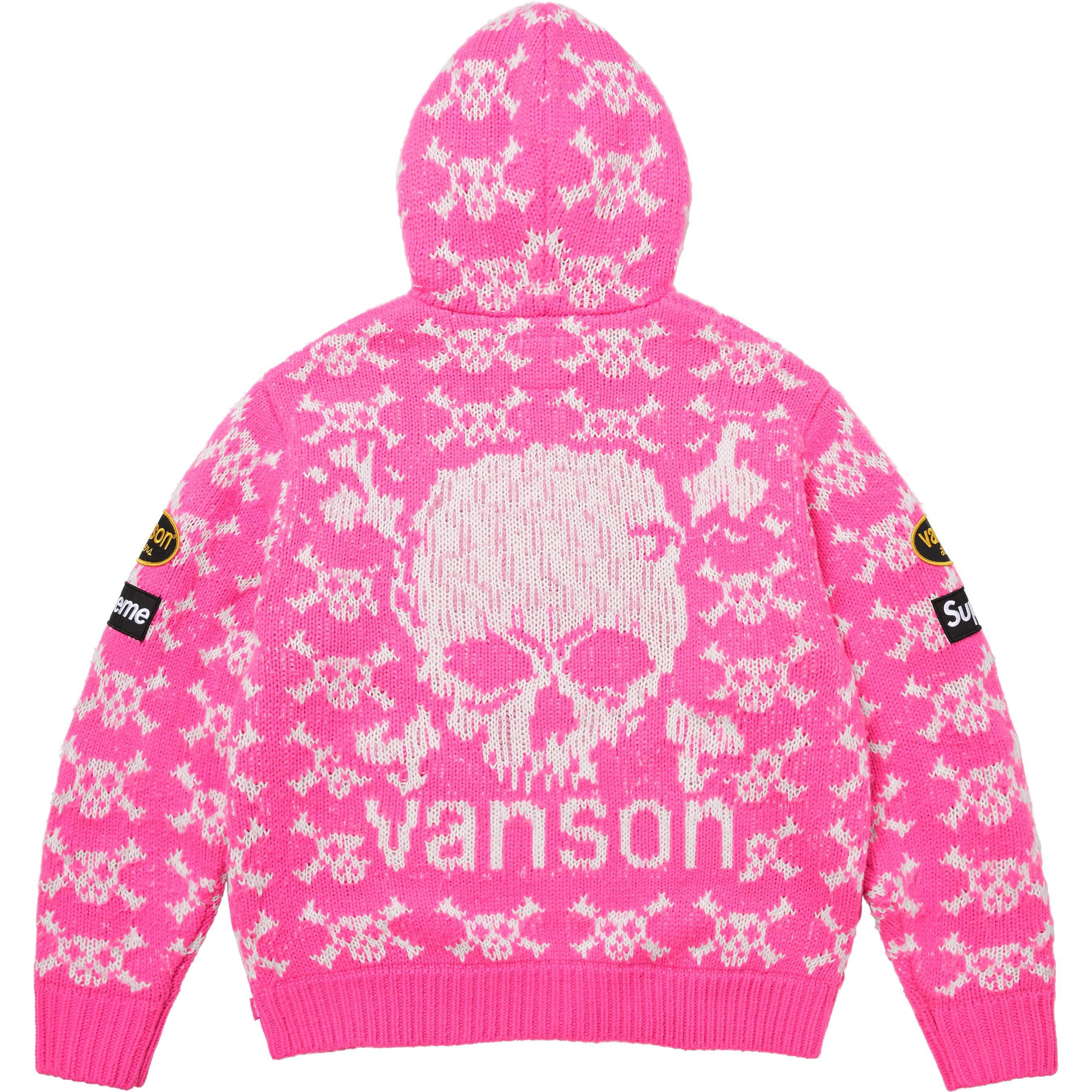 Supreme®/Vanson Leathers® Skull Zip Up Hooded Sweater