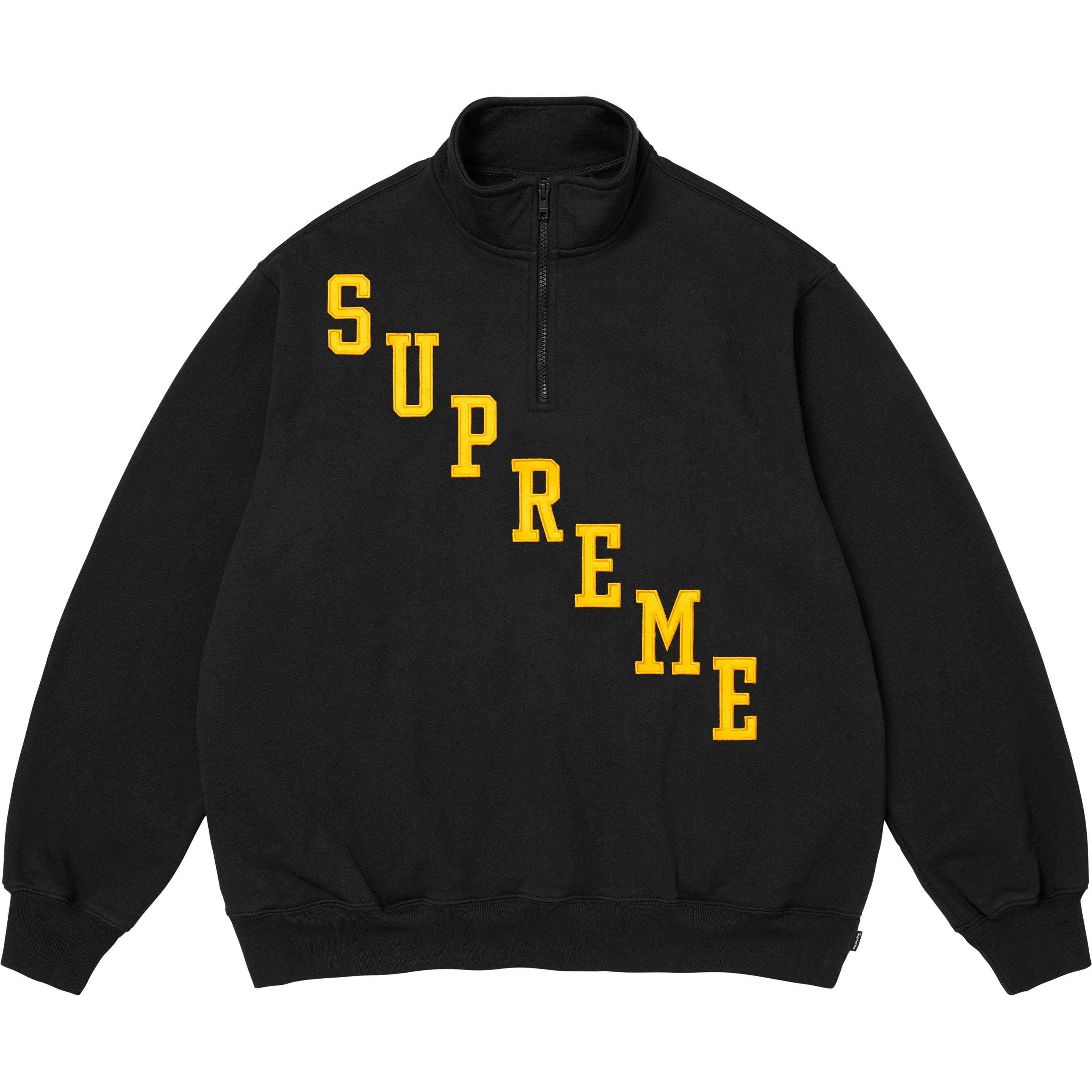 Slant Appliqué Half Zip Pullover