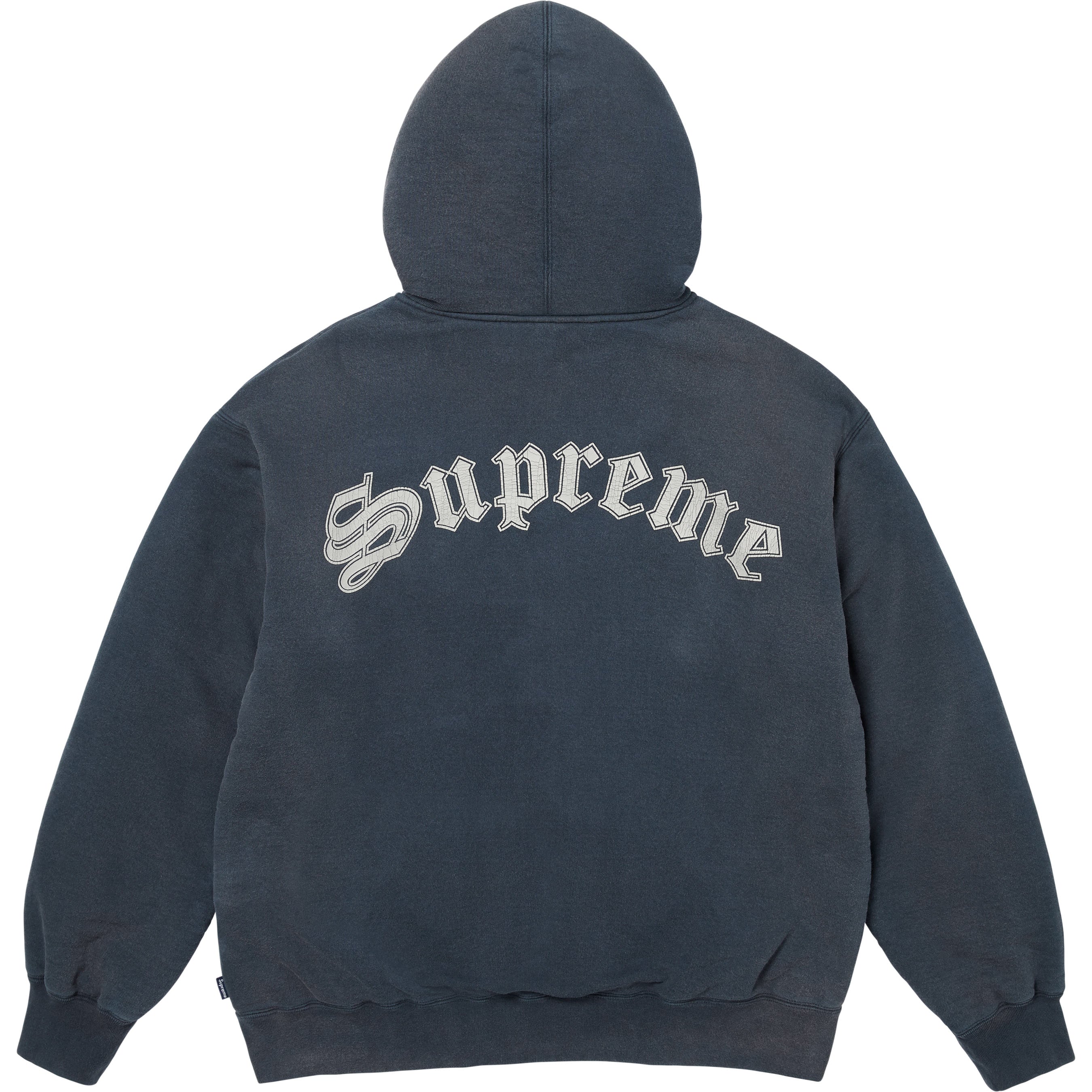 Shearling Lined Zip Up Hooded Sweatshirt