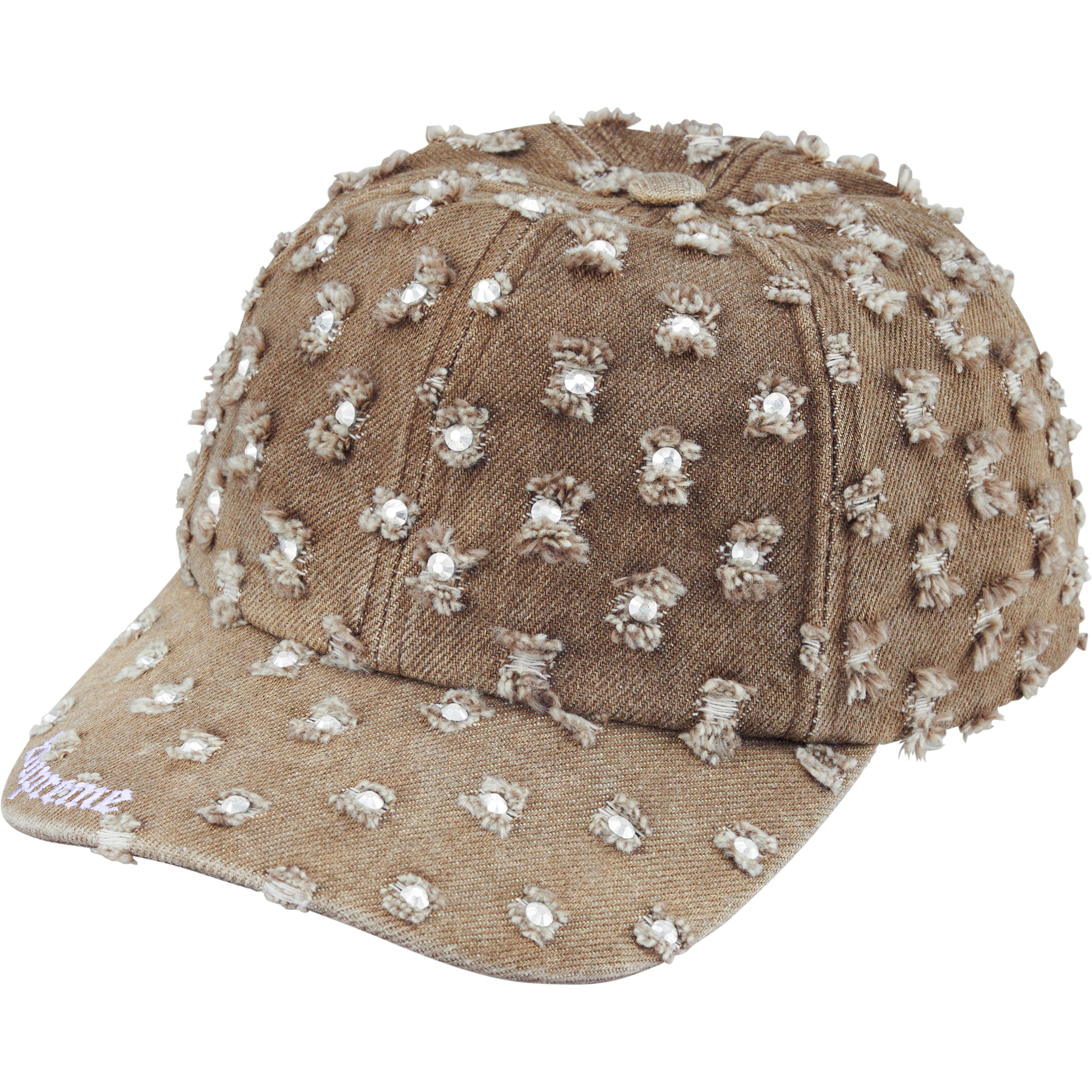 Hole Punch Rhinestone Denim 6-Panel