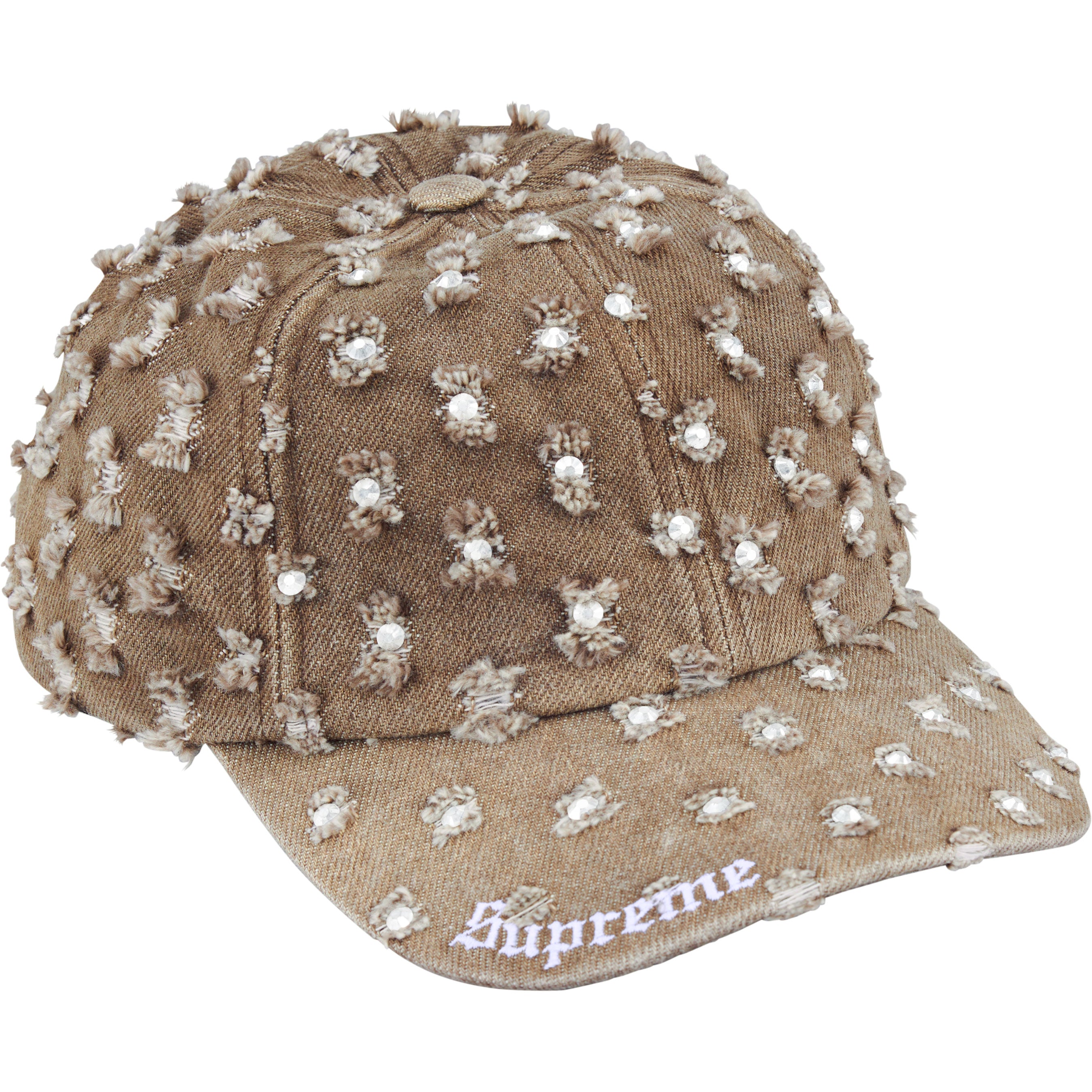 Hole Punch Rhinestone Denim 6-Panel