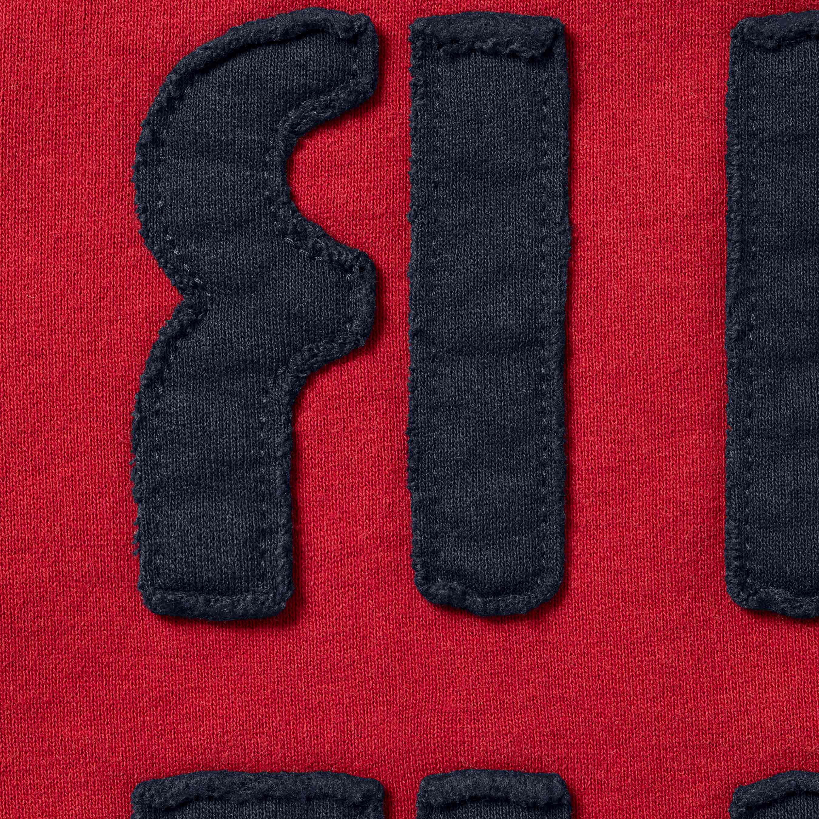 Mirrored Appliqué Hooded Sweatshirt