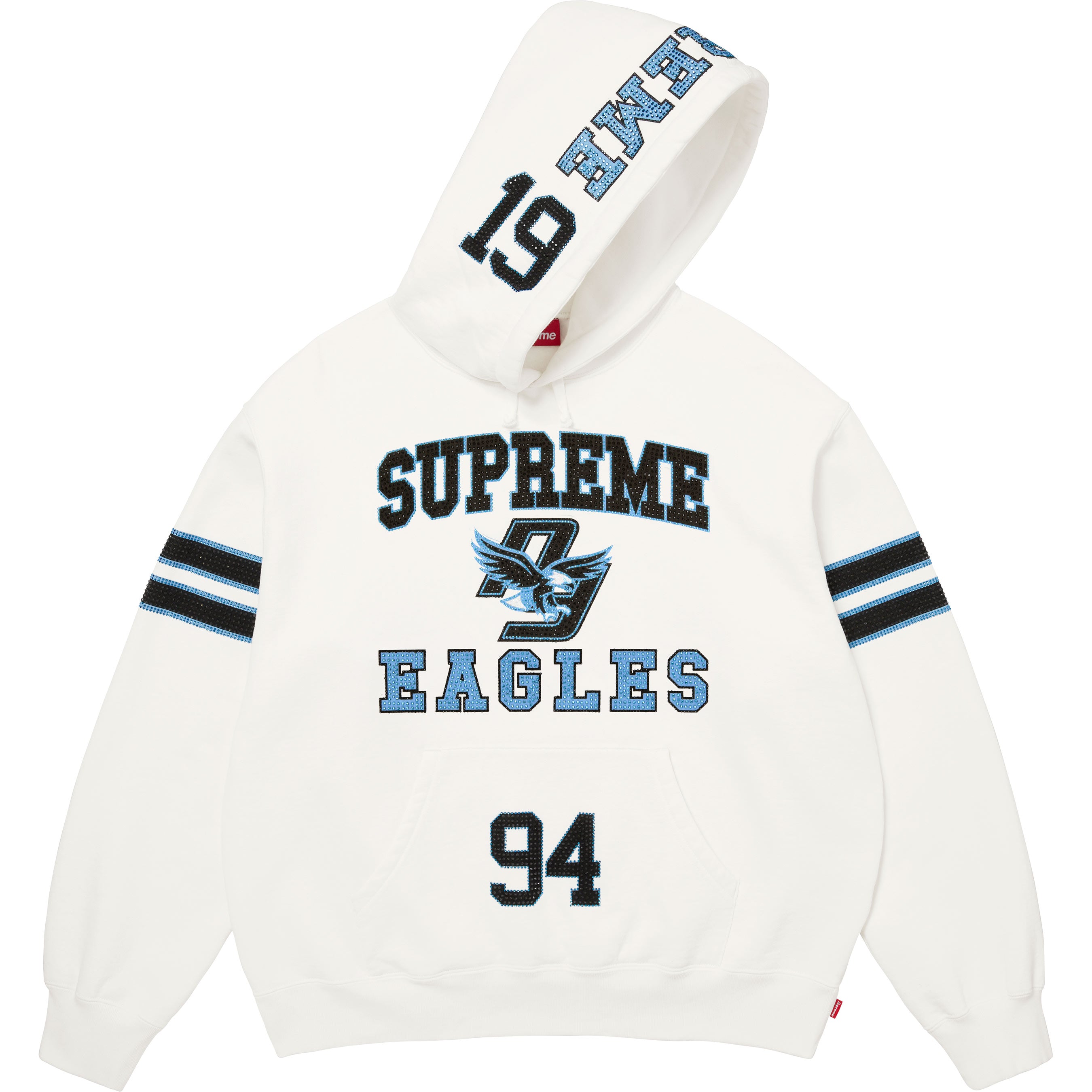 Rhinestone Eagle Hooded Sweatshirt