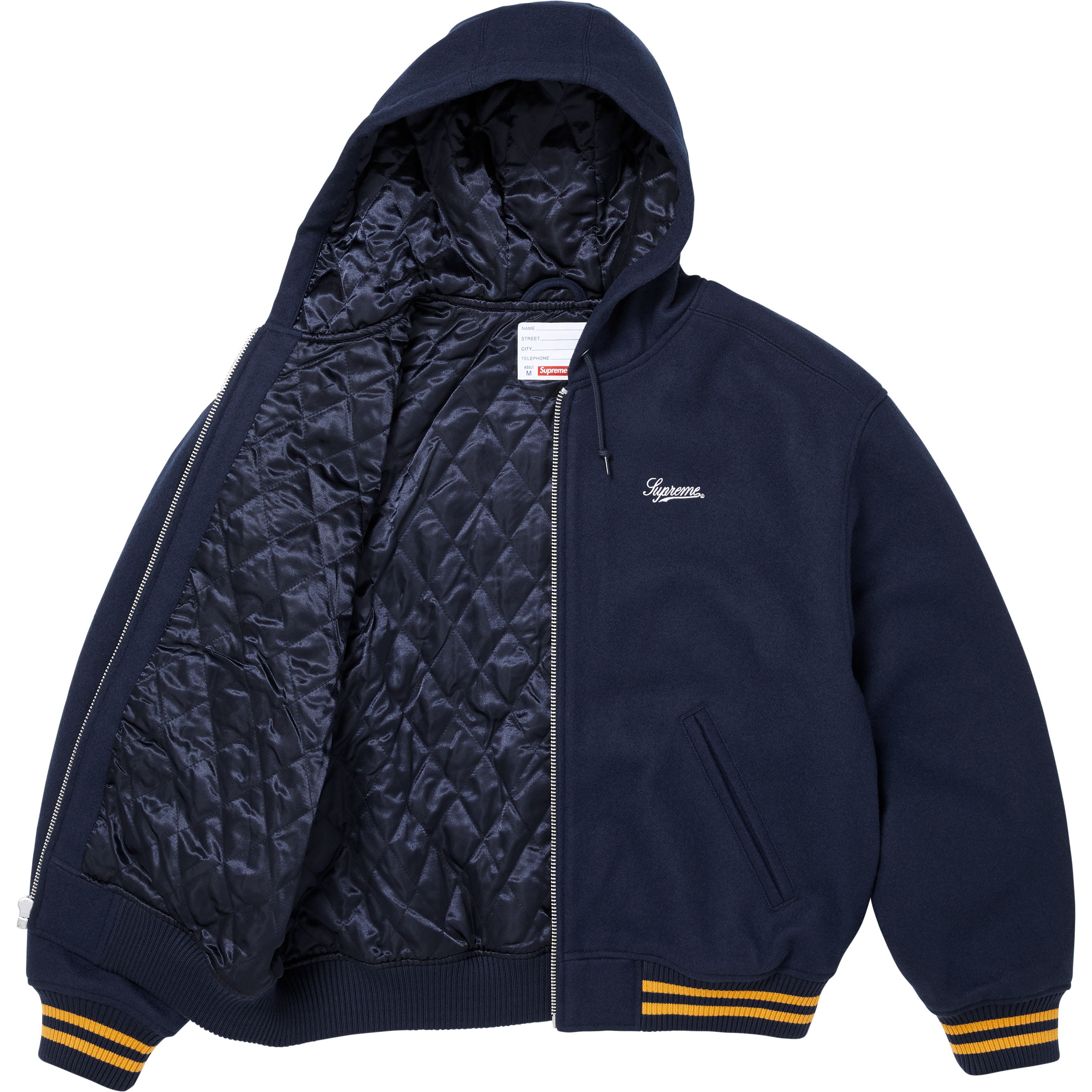 Supreme/Larry Clark Hooded Varsity Jacket