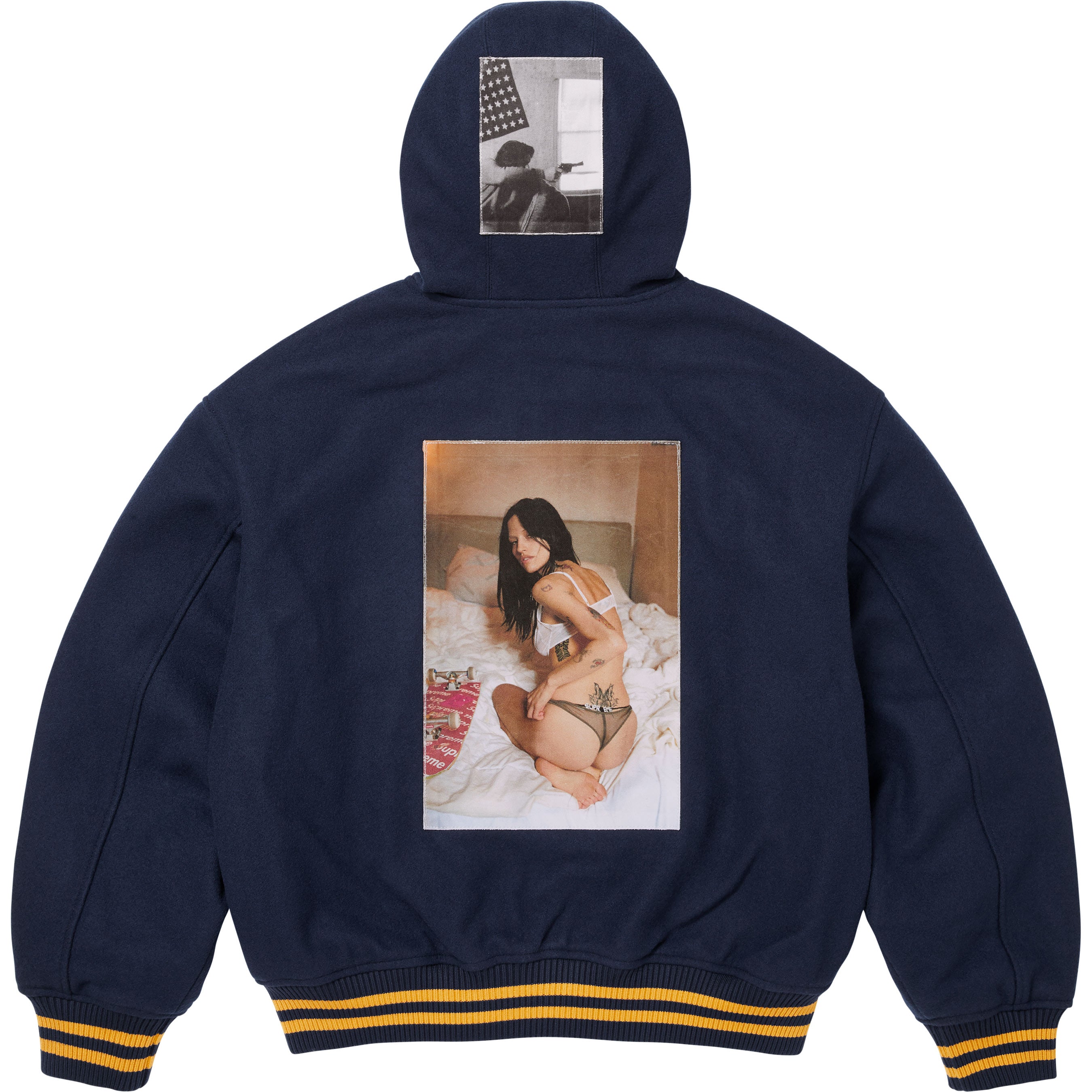 Supreme/Larry Clark Hooded Varsity Jacket