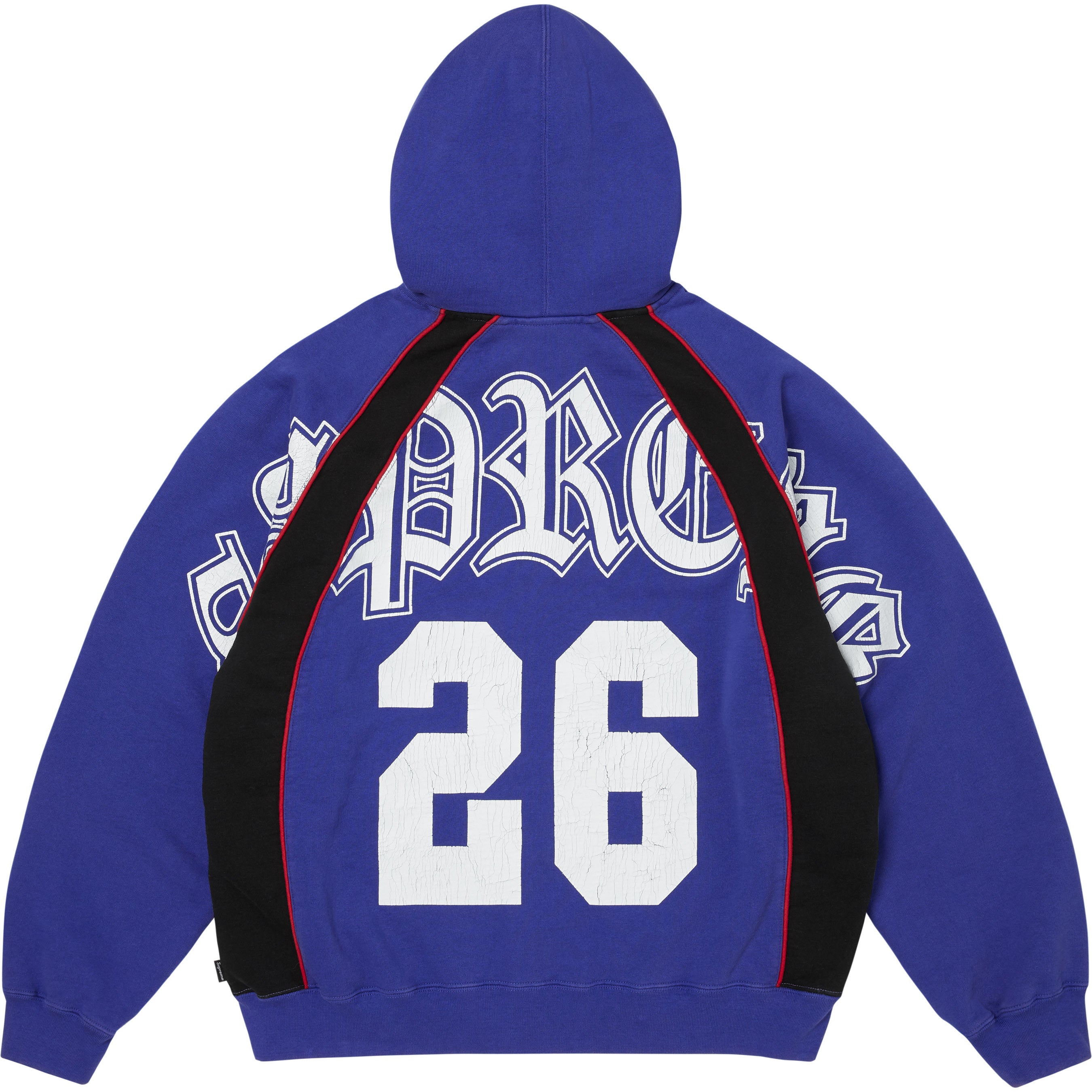 Paneled Zip Up Hooded Sweatshirt