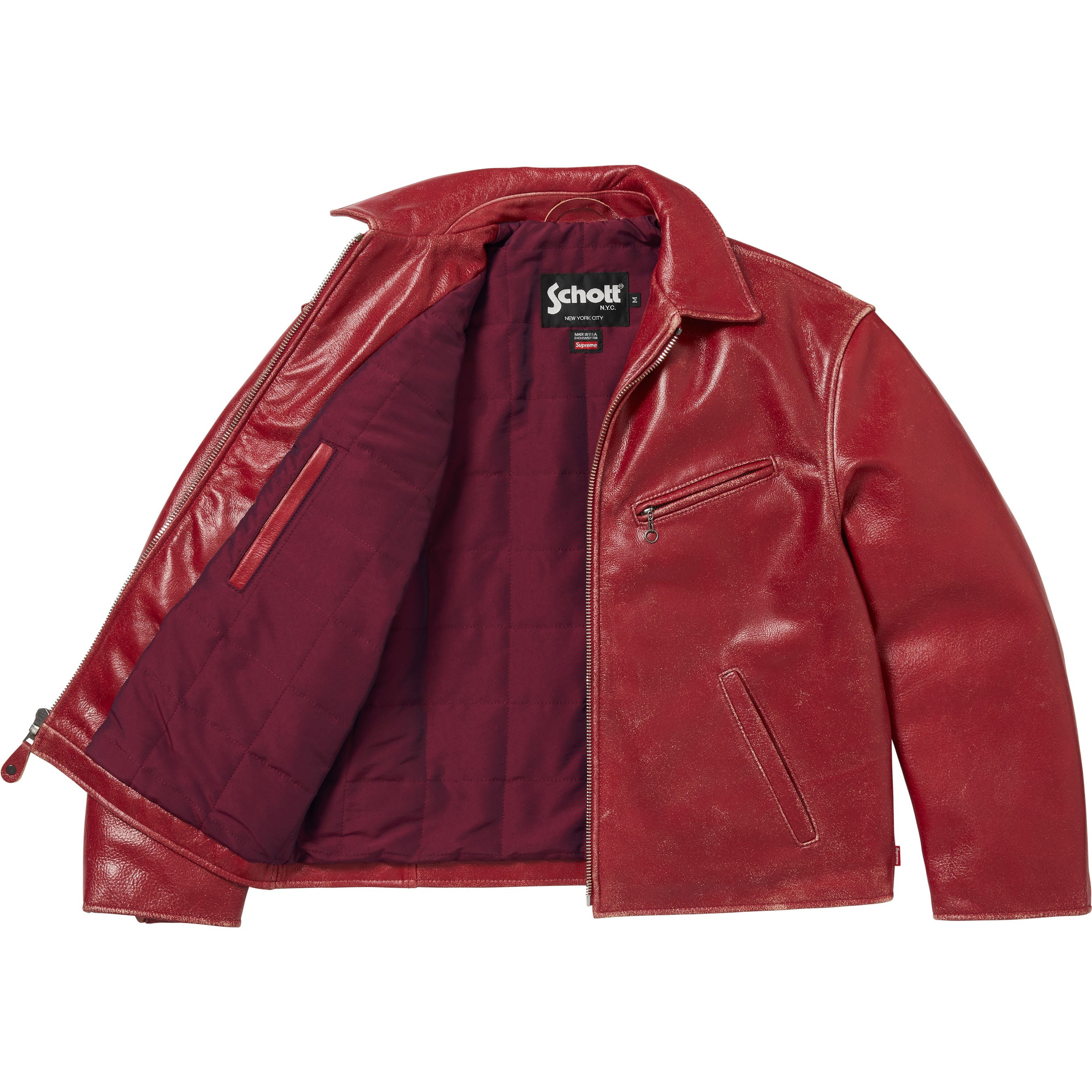 Supreme®/Schott® Distressed Leather Jacket