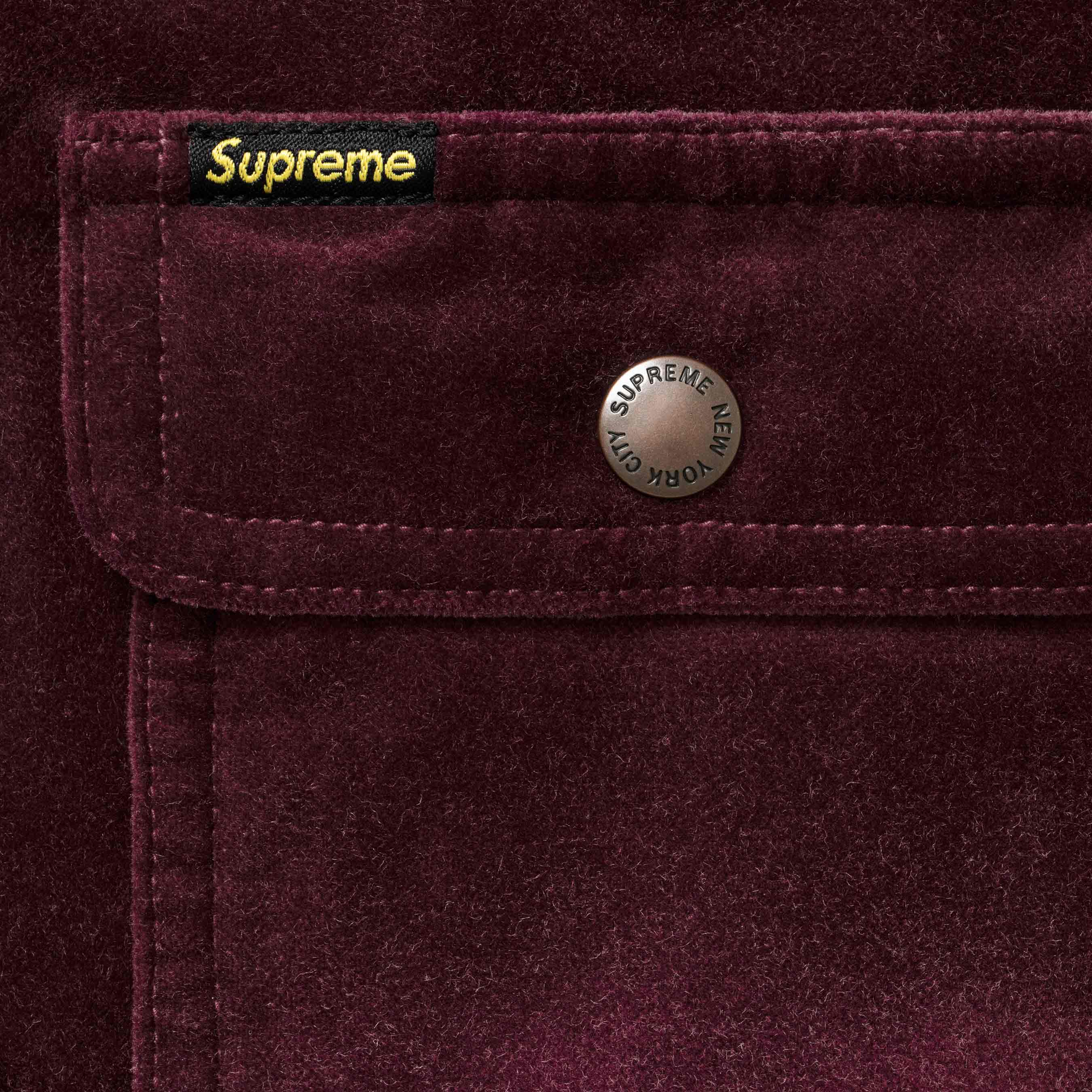 Quilted Lined Hooded Velvet Snap Shirt
