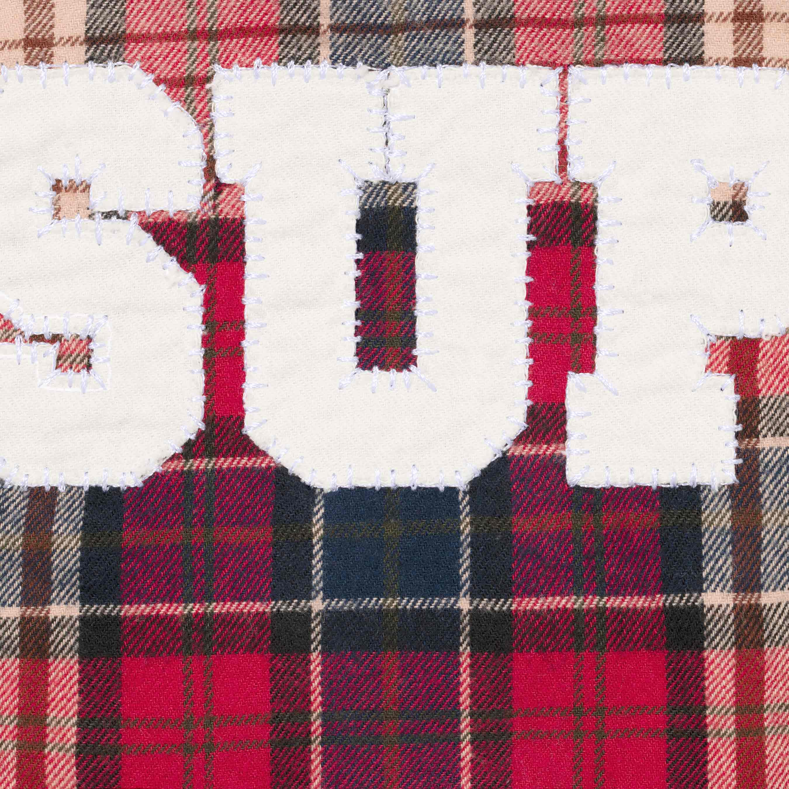 Appliqué Hooded Flannel Shirt
