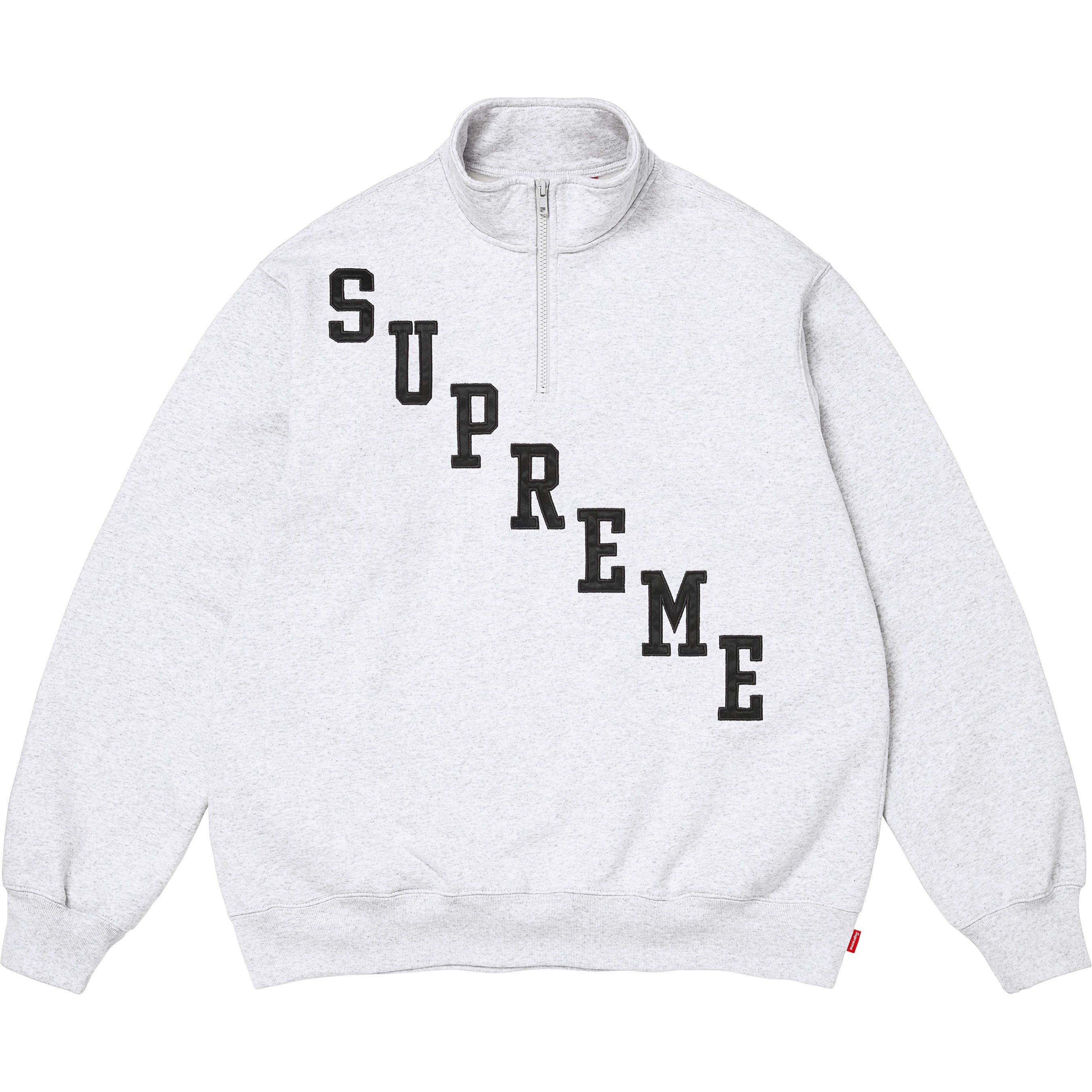 Slant Appliqué Half Zip Pullover