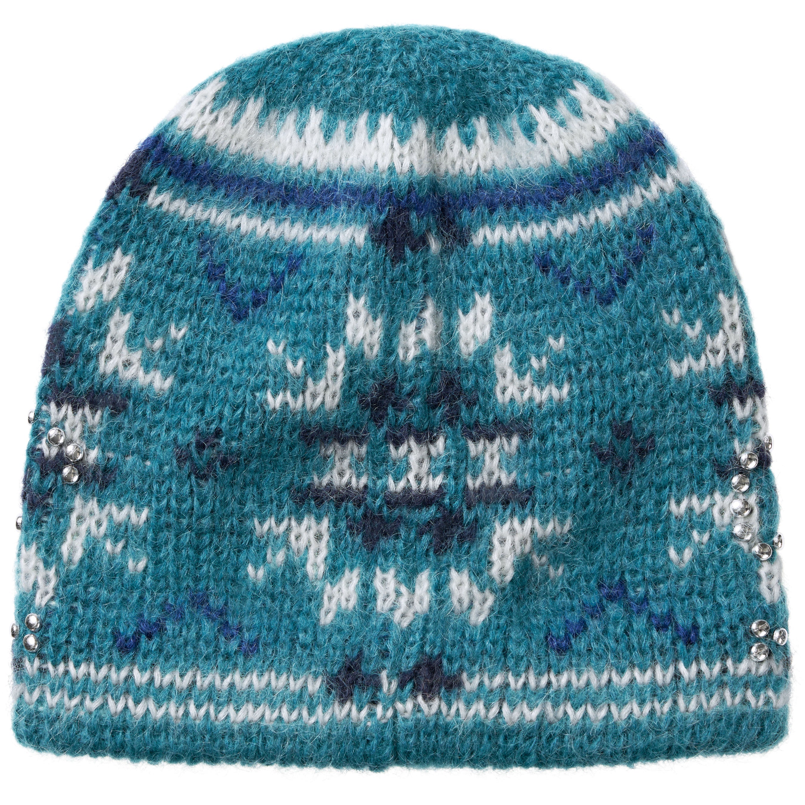 Studded Fair Isle Beanie