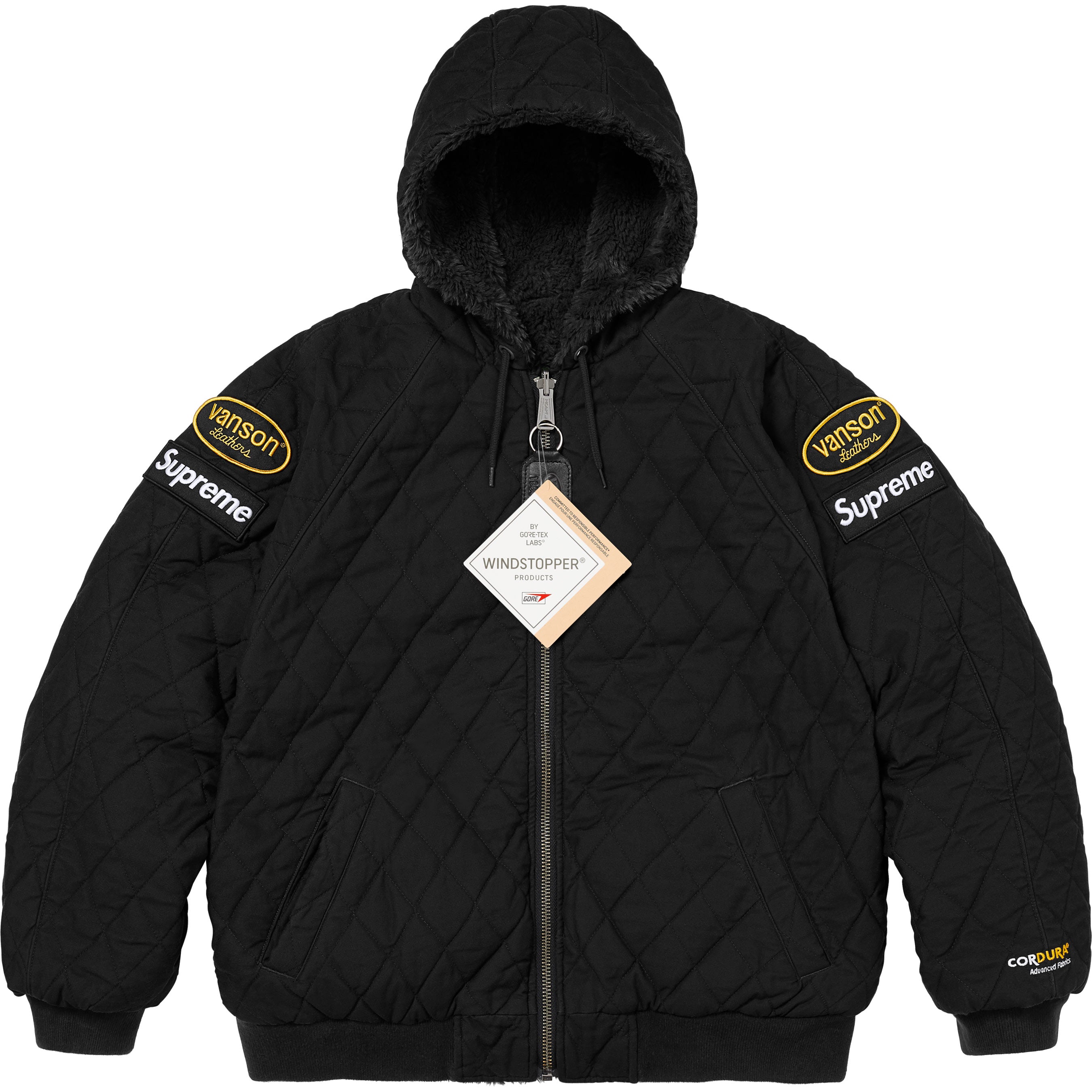 Supreme®/Vanson Leathers® Reversible Quilted Hooded Jacket