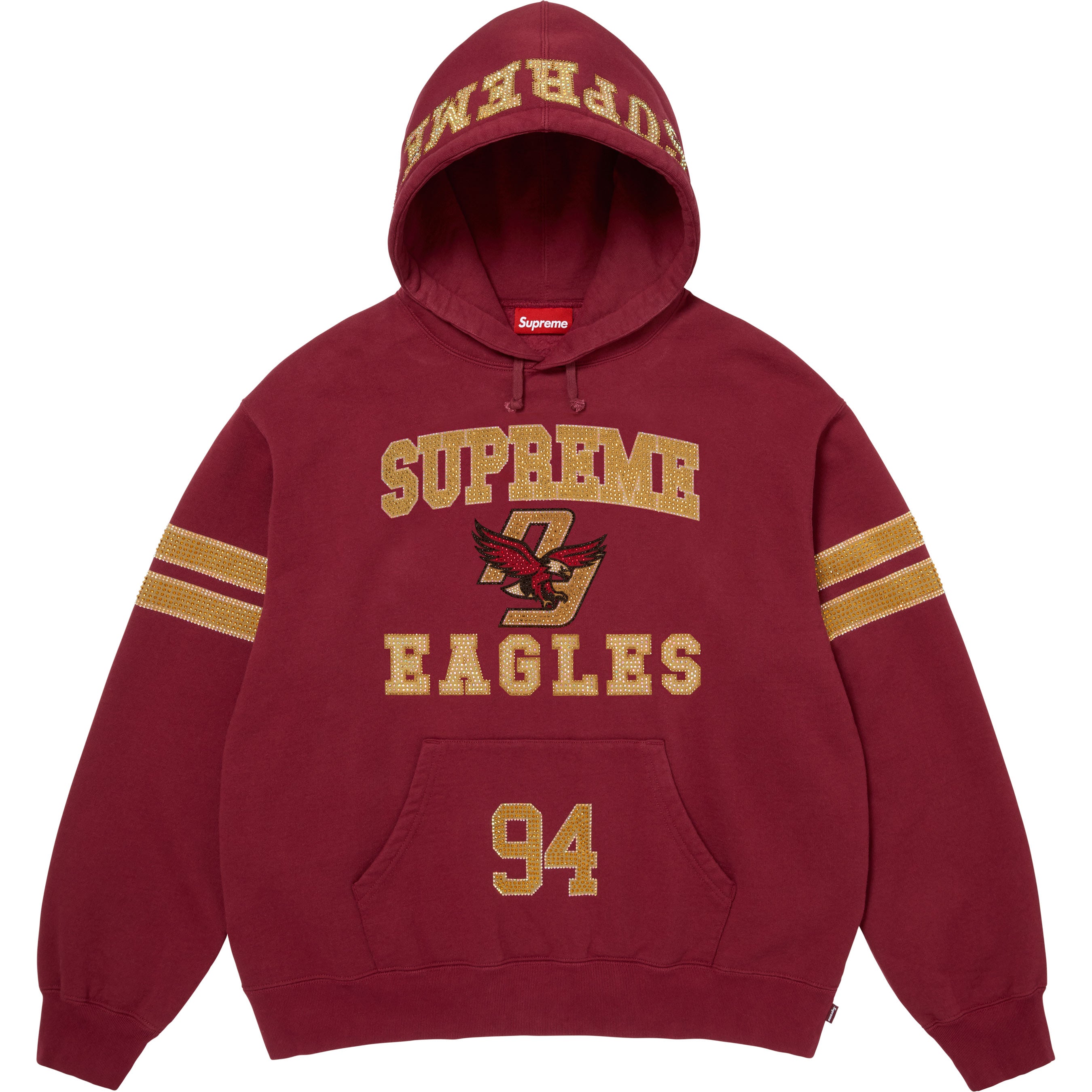 Rhinestone Eagle Hooded Sweatshirt