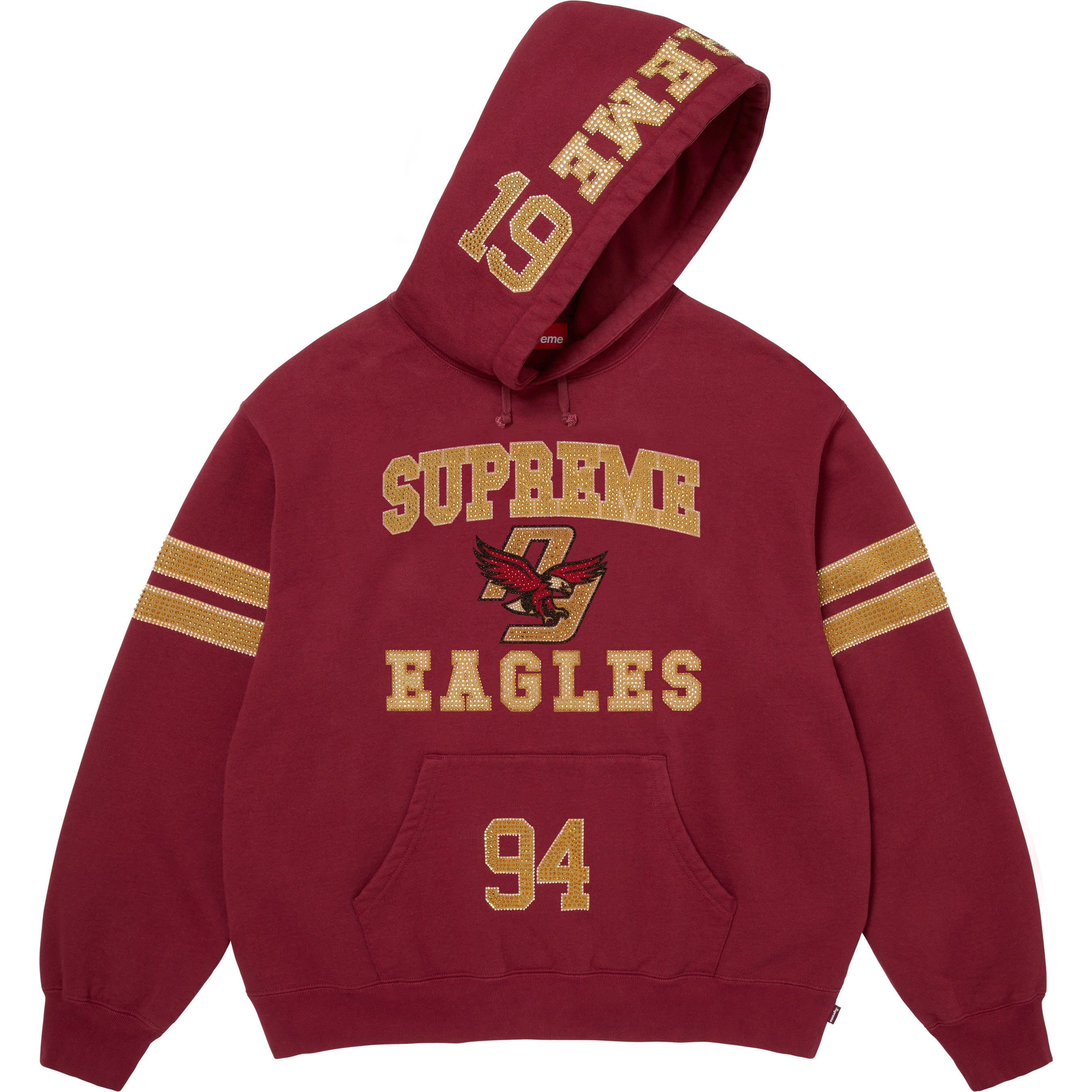 Rhinestone Eagle Hooded Sweatshirt