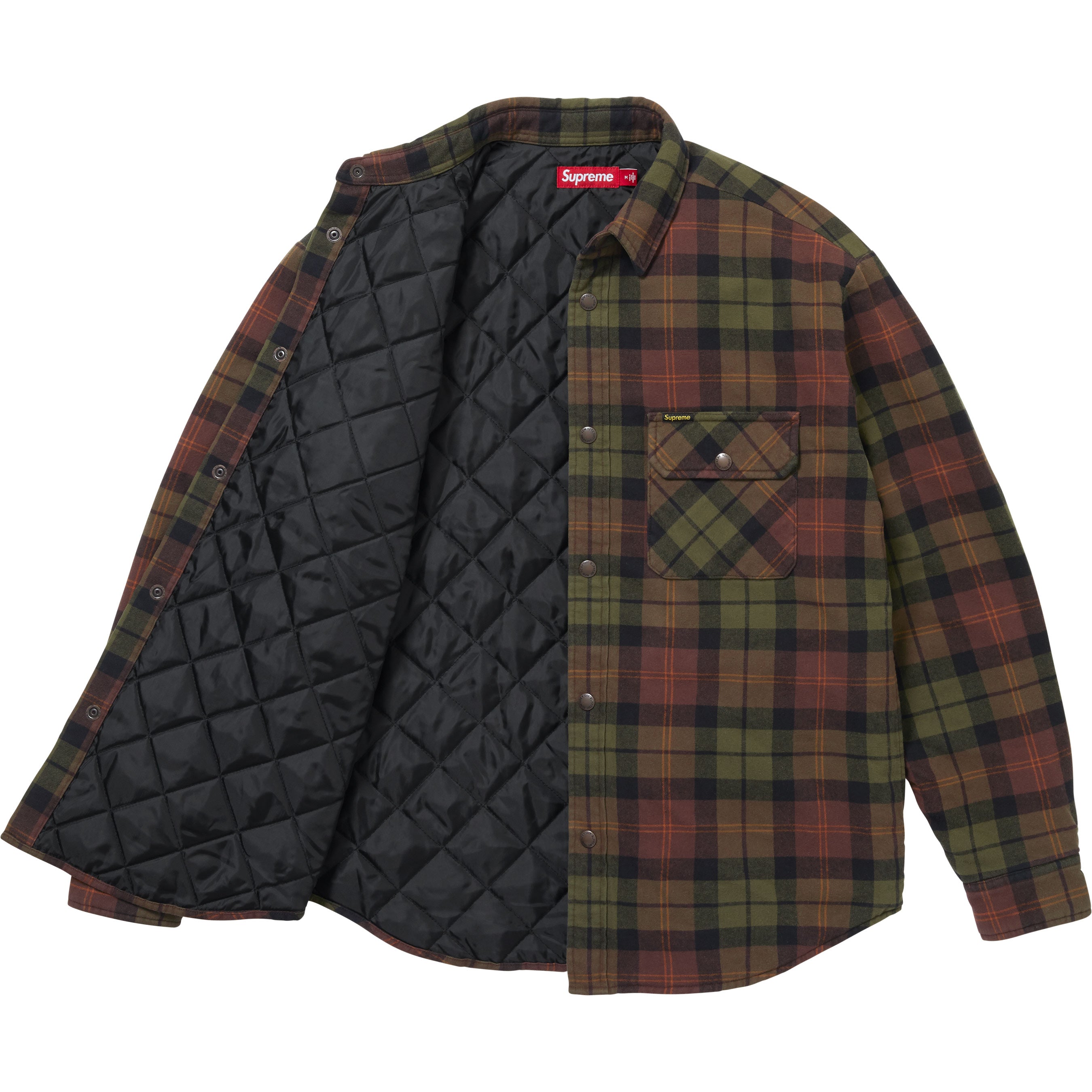 Quilted Lined Flannel Snap Shirt