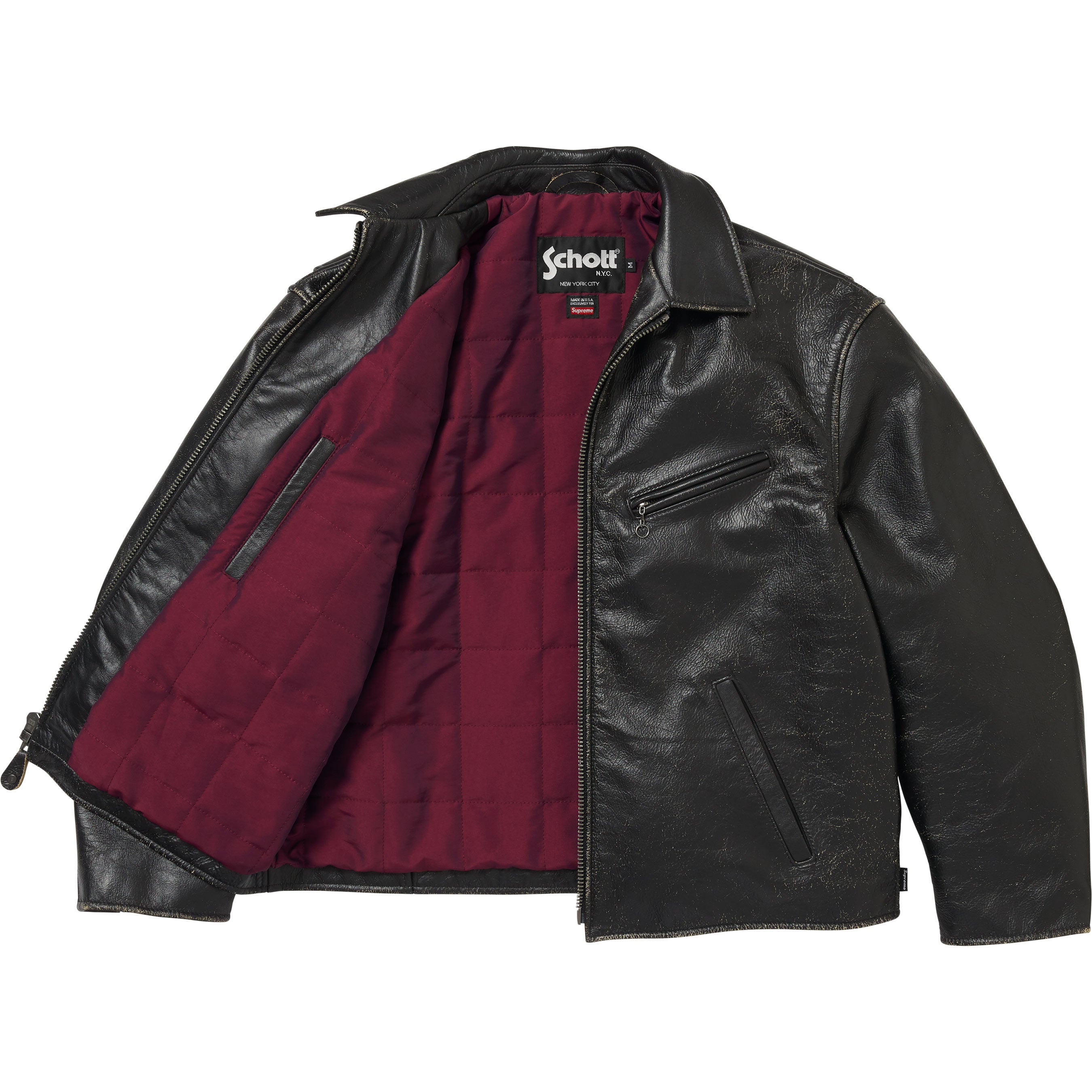 Supreme®/Schott® Distressed Leather Jacket