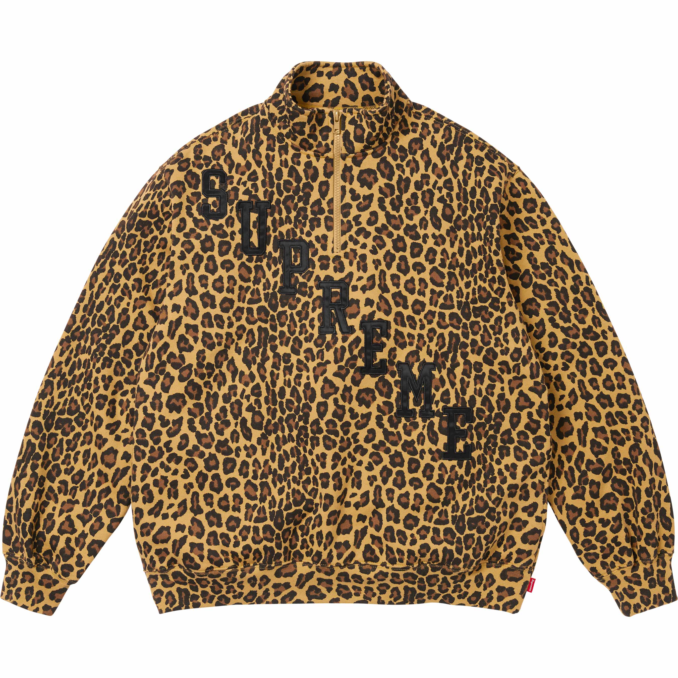 Slant Appliqué Half Zip Pullover