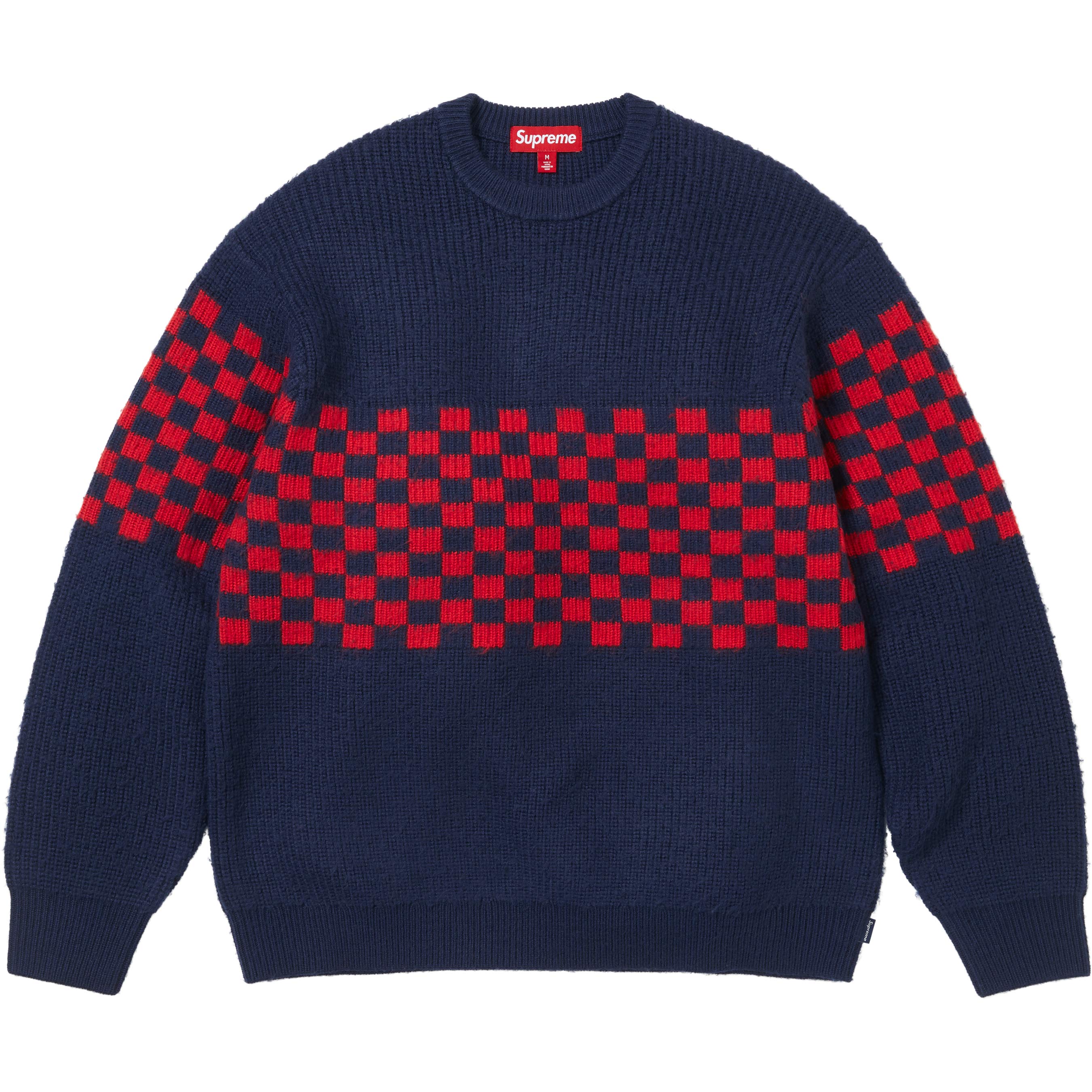 Checkerboard Pilled Sweater